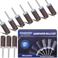 10Pcs 600 Grit Sanding Drums Sandpaper Sticks Set for Dremel Rotary Tool with 1/8" Shank, Sanding Bits Kit Rotary Tool Accessories for Metal Rust Removal/Stone Grinding/Jade Polishing (600 Grit) - style: 600 Grit
