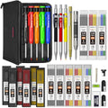 Nicpro 31 Pack Carpenter Pencil Set with Sharpener, Canvas Case - size: 1 Count (Pack of 31)