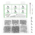 600Pcs M1.7 x 3mm / 4mm / 5mm / 8mm / 10mm Metric Micro Screws Nuts Assortment Kit, Phillips Pan Head, Tiny Machine Screws Assortment for Watch Repair, Electronics, RC Drones, Arduino, DIY Projects - size: M1.7x3/4/5/8/10-600Pcs