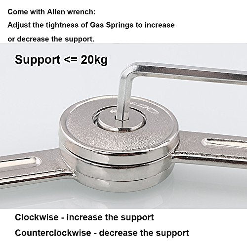 4 Packs [Upgraded] Qrity Cabinet Cupborad Furniture Door Lift Stay Support Hinge Damper - Support Up to 20KG - Opening Angle 75°/90°/110° - Come with Hex Key - size: 4 PCS
