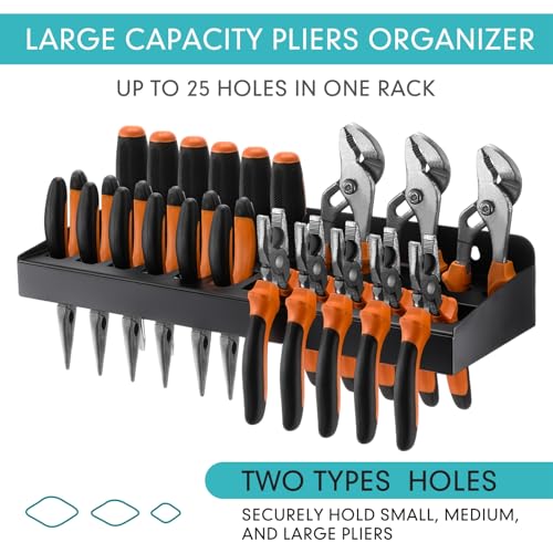 Pliers Holder Wall Mount Plier Storage Rack Heavy Duty Small Tool Organizer for Garage Workshop, Garage Wall Mount (Plier)