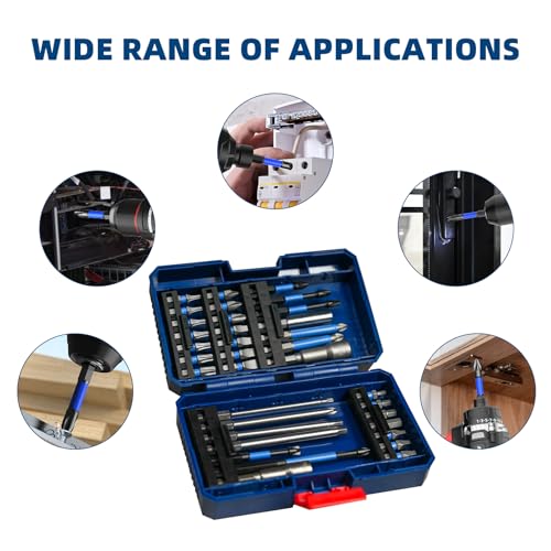 NAWIN Impact Driver Bit Set,35 Piece Screwdriver Bit Set,Impact Tough Screwdriving Bit Set - style: 35-Pc. Set