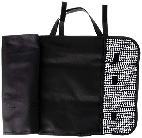 Mercer Culinary 7-Pocket Knife Roll Storage Bag, Houndstooth - style: 7-pocket Knife Roll Storage Bag, Houndstooth