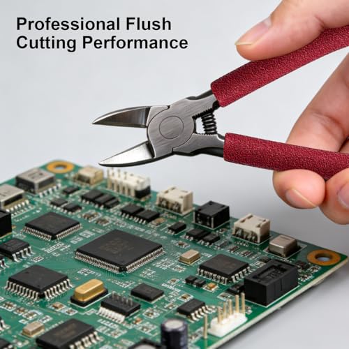 5 Pcs 5" & 5 Pcs 6" Precision Wire Cutters Spring Loaded Flush Cutters Sharp Side Cutter Clippers Diagonal Cutting Pliers for Jewelry Making, Crafts, Electronics, Zip Ties