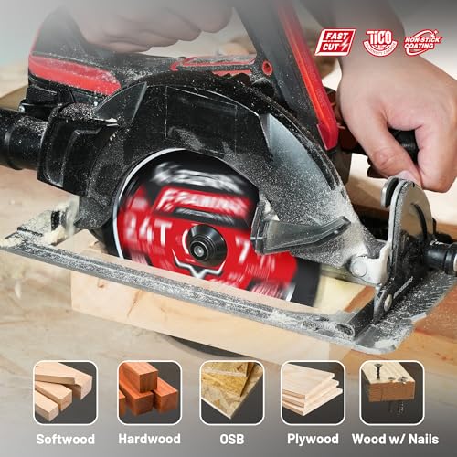 EZARC 7-1/4 Circular Saw Blades, 24T for Wood and Nails, 2-Pack - size: 7-1/4'', style: 24T