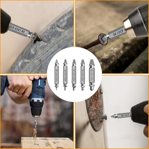 6Pcs Screw Extractor Set,Multi-Function Repair Tool Kit Tools Gadgets for Men Extractor Kit Electronics Household Home Repair - color: Style 6