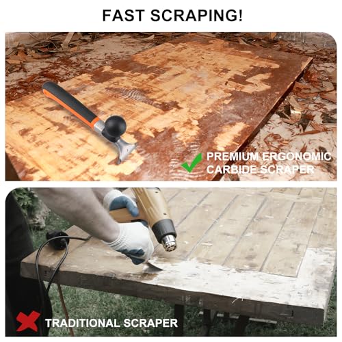 Premium Ergonomic 2.5-Inch Carbide Paint Scraper Tool for Coating Removal