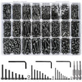 Hex Socket Metric Bolt Assortment, 1713Pcs M2 M3 M4 - size: A. M2 M3 M4