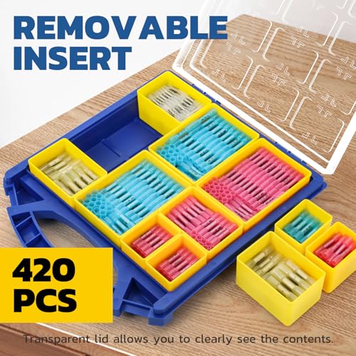 haisstronica 420PCS Heat Shrink Butt Connectors Kit, 26-10 AWG - size: 420PCS