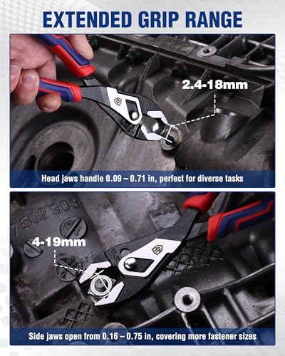 WORKPRO 8.5 Inch Slip Joint Pliers, Heavy-Duty Carbon Steel Plier Tools