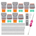 Deutsch 12 Pin DT Connector Kit, Gray Waterproof DT Connectors - style: 5 Sets 12 Pin