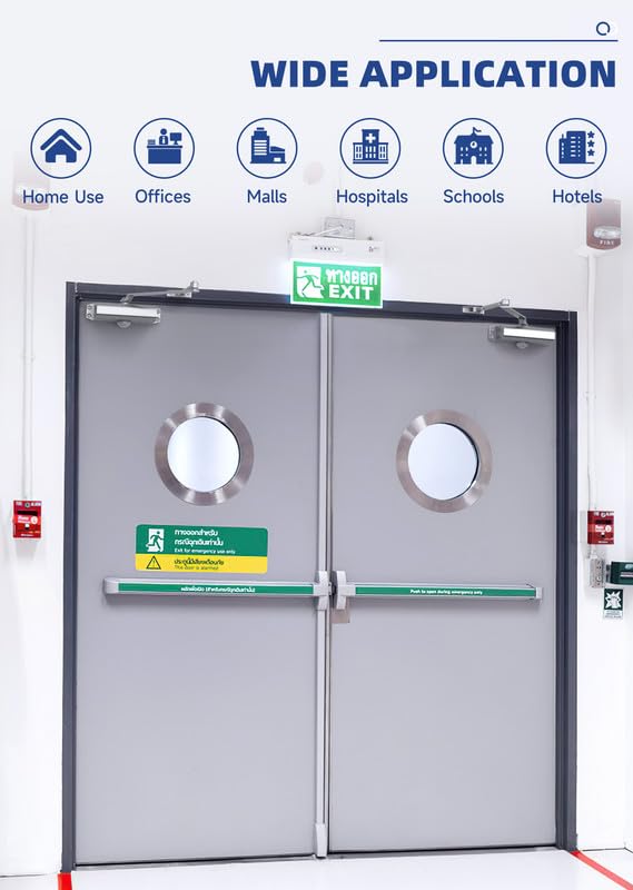 Commercial Grade Hydraulic Door Closer Large Size, Heavy Duty No Slam with Hold Open, Silver - size: Large, style: Silver