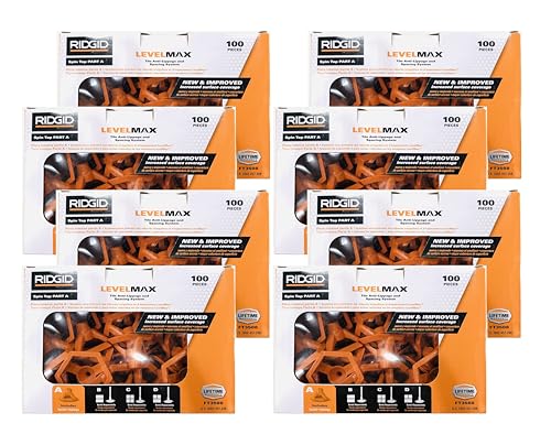 8 Pack of RIDGID LevelMax Tile Anti-Lippage and Spacing System Top Part A Only (FT3508)