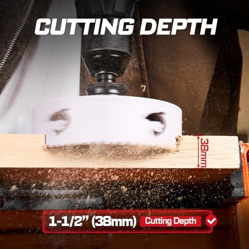 Geinxurn 6 Inch(152mm) Hole Saw, 1PC HSS Bi-Metal Hole Saw Kit with Shark Tooth Hole Cutter for Wood,Drywall, PVC Boards and Thin Metal - color: 1 PCS 6"