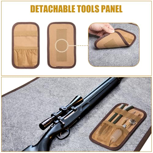 GOBUROS Gun Cleaning Mat for All Guns, Roll Up Rifle Shotgun Cleaning Mat