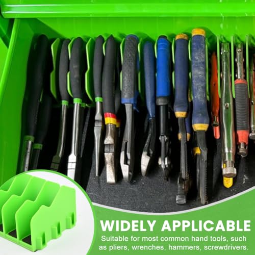 Pliers Organizer 2‑Pack, Expandable 20‑Slot Tool Rack - color: green