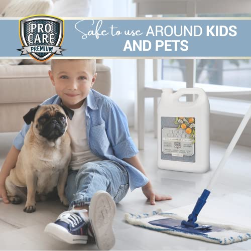 ProCare Floor Cleaner (Made in USA) | Streak-free Cleaner for Tile, Stone, Laminate, Vinyl & Natural Wood Floor Cleaner for Mopping, Household Supplies, Cleaning Solution with Citrus Aroma - 1 Gallon - size: 128 Fl Oz (Pack of 1)