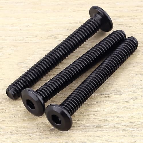 M3-0.5 x 30mm (100 pcs) Black Hex Socket Head Cap Screws, 304 Stainless Steel 18/8, Furniture Bolts, Connector Screws for Furniture, Black Oxide Finish, Full Thread, Hex Spanner Wrench Included - size: M3-0.5 x 30mm