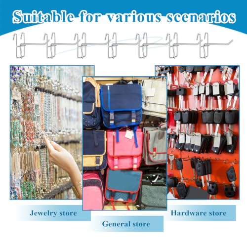 60 PCS 4in Grid Wall Hooks, Storage Gridwall Display Hangers, Heavy Duty