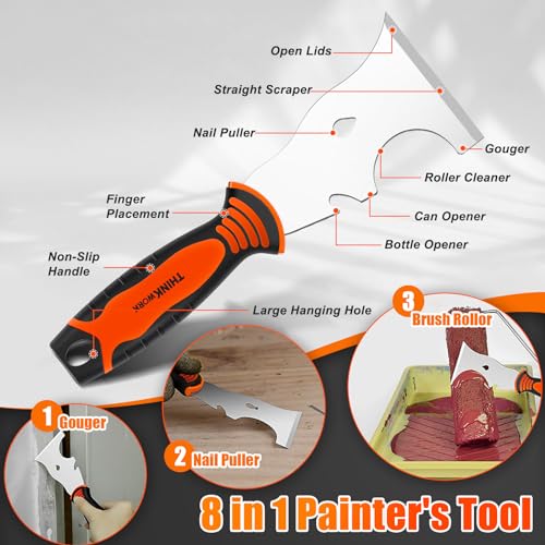THINKWORK Drywall Knife Set, 10Pcs Drywall Tools Kit