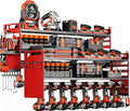 2 Pack Power Tool Organizer Wall Mount, 3-Layer,18 Drill Holders - color: Red, size: 18 Drills Holder-3 Layers
