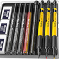 Nicpro 3 PCS 1.3 mm Mechanical Pencil Set with 48 Lead Refills, 3 Eraser - style: 3 Pack (Yellow)