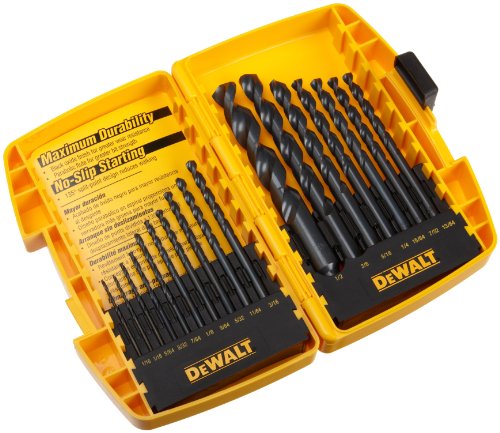 DEWALT DW1167 17-Piece Black-Oxide Split-Point Twist Drill Bit Assortment - size: 17 Pieces, style: Single Unit