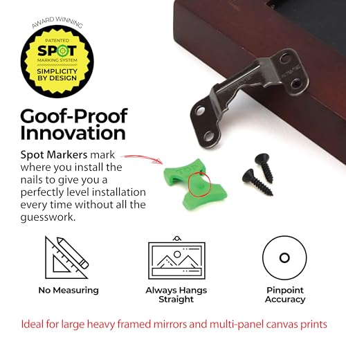 155-Piece Steel Picture Hanging Kit in Tackle Box, Hangs 12 Wooden Frames Up to 150 lbs, No Measuring Needed, Heavy-Duty Wall Hangers with Drywall Anchors, Hardware, and Level - size: 12 Frames Up to 150 lbs