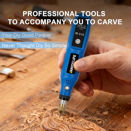 Cordless Rotary Tool, 3.7V Mini Rotary Tool Kit with 31 Accessories, 3-Speed Adjustment - Lightweight & Portable - Ideal for Polishing, Sanding, Grinding, Drilling, and DIY Crafts(blue)