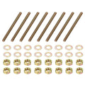 PATIKIL 1/4" x 3" Color Zinc Fully All Thread Rod, 8 Pcs Carbon Steel Long Threaded Screw Stud Bolts for Furniture Garden Mounting Assembly Fastening - size: 1/4" x 3"
