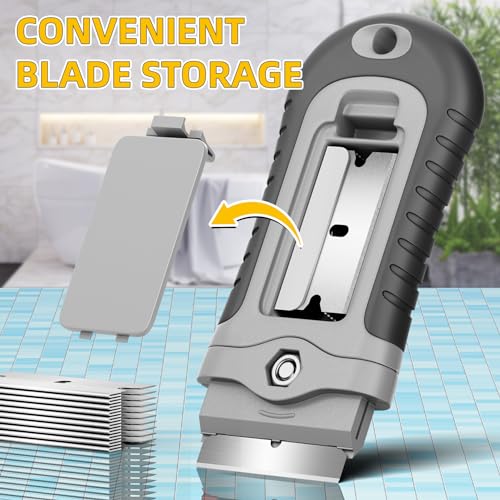DIYSELF Razor Blade Scraper Tool with 15 Extra Razor Blades, Paint Scraper - color: Gray, size: 1 Pack