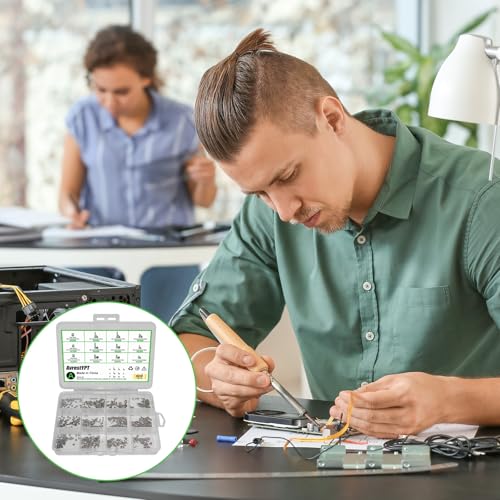 600Pcs 304 Stainless Steel Metric Micro Screws Nuts Assortment, M1 M1.2 M1.4 Sizes, Micro Phillips Head Pan Head Screws, Fully Threaded Kit for Arduino, RC Models, Electronics - size: M1/M1.2/1.4-600Pcs