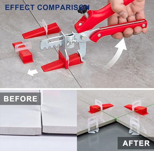 Tile Leveling System Clips 1/16 Inch 2000pcs Tile Leveling Spacer DIY Tiles Leveler Spacers 1.5mm Tile Tools Set Tile Leveling System for Professional Ceramic Stone Installation - size: 2000pcs 1.5mm Tile Leveling Spacers