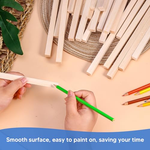 30 Pieces Balsa Wood Sticks 1/2 x 1/2 x 12 Inch Wood Strips Balsa Square Wooden Dowels Hardwood Unfinished Wood Sticks for Crafts DIY Projects Models Making Supplies - color: 12” X 1/2” X 1/2” 30Pcs