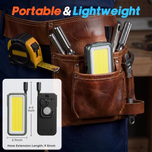 2-Pack LED Rechargeable Work Light with Flexible Gooseneck Light