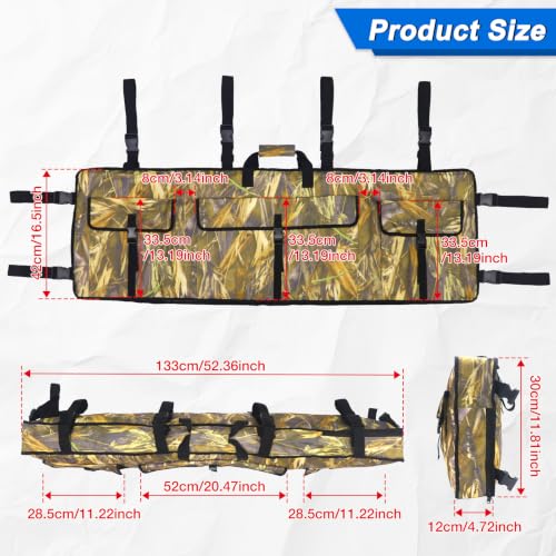 UTV Double Gun Tool Bag,Heavy Duty Tool Holder Rack for Hunting Gear
