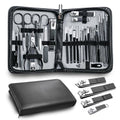 Manicure Pedicure Kit Professional 30pcs Complete Nail Care kit，fingernail and toenail Clippers and Manicure kit for Men with Travel Deluxe Beauty Tools Convenience Set (Black) - color: 30 in 1 Black