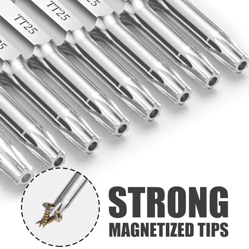 NAUIX 10PCS T25 Security Torx Bit Set, 2" Long - style: TT25