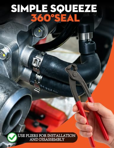 130PCS PEX Cinch Clamps Kit with Crimper Tool for PEX Tubing Vacuum Hoses - color: Pex Clamp-130pcs