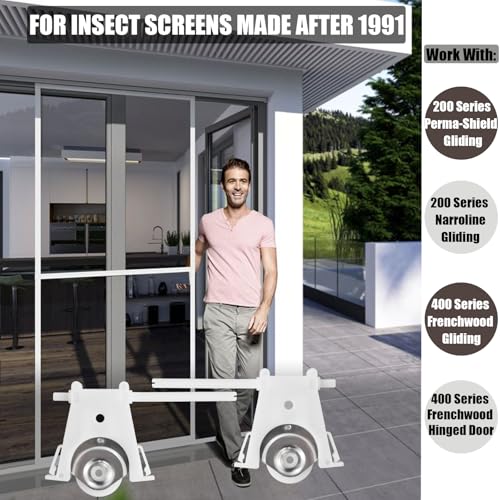 Sliding Screen Door Roller Assembly - style: 4 Pack Lower Rollers