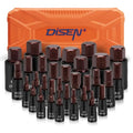 DISEN 32-Piece HEX Bit Socket Set - size: 1/4"& 3/8”& 1/2“ 32PCS HEX Bronw