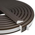 Kneelisa 2Pcs×196” Wedge-Shape Foam Window Weather Stripping Door Seal - color: Brown, size: 2pcs×196"