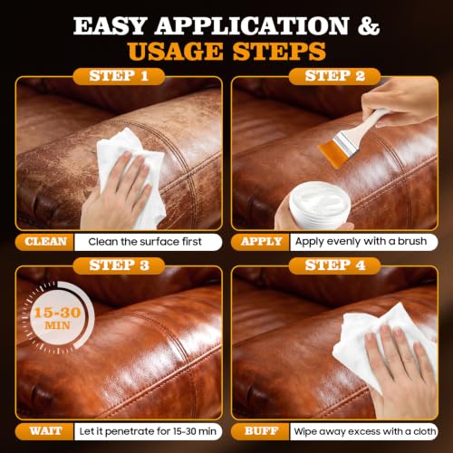 Leather Cleaner and Conditioner Furniture Repair Salve - 8OZ - size: 8OZ