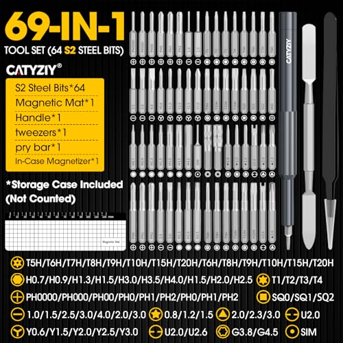 69-in-1 Precision Screwdriver Set, Magnetic Repair Kit for iPhone - size: 69-in-1 S2 Steel