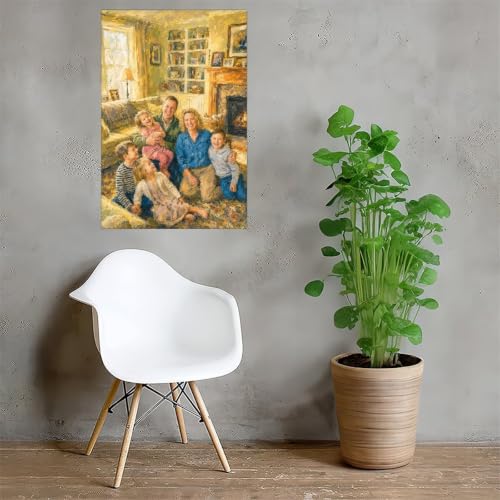 Thick Watercolor Style Portrait Canvas from Photo to Art - color: Thick Watercolor