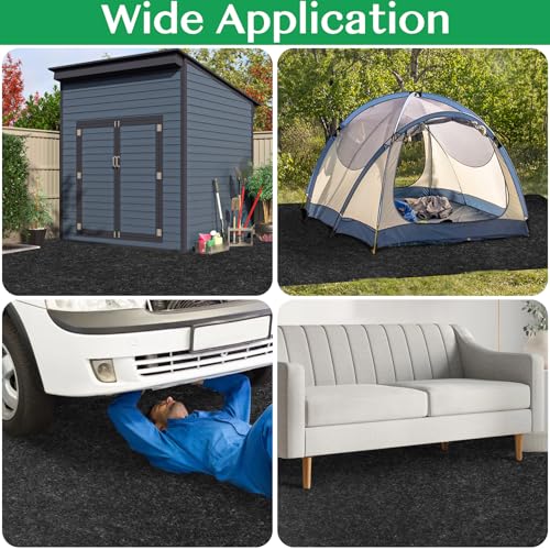 ToLanbbt Outdoor Storage Shed Floor Mat, 5 x 3 FT Waterproof Carport Mat, Washable Furniture Pad with Non Slip Backing for Dust, Oil, Protection, Storage Shed Not Included - size: 5 x 3 FT