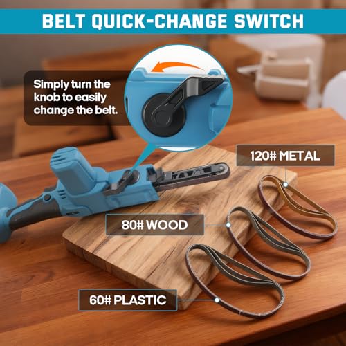 Cordless Belt Sander for Makita 18V, 1/2" x 18" Detail Sander