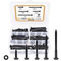 1/4" Hex Lag Bolts Stainless Steel 18-8 (304), VIGRUE 108PCS Black Oxidized, Hex Lag Screws Heavy Duty Wood Screws Washers Assortment Kit, Length Include 1" 1-1/2" 2" 2-1/2" 3"