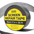 2in x 30ft (360in) Window Screen Repair Tape, Screen Door Replacement Kit, Mosquito Net Repair Tape, Window Net Screen Patch, Mesh Tape for Drywall Repair, Screen Patches for Ripped Screen, Black