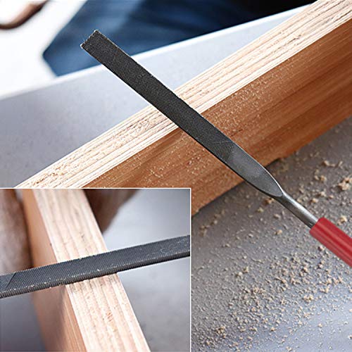 10Pcs Needle File Set- Hardened Alloy Steel, Mini Set Includes Tapered Round, Half Round, Barrette, Crossing, Knife, Warding, Square, Three Square